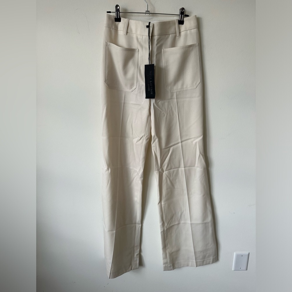 NWT Nili Lorain Christophe 100% Wool Pants in Stone Size 4 - Picture 2 of 8